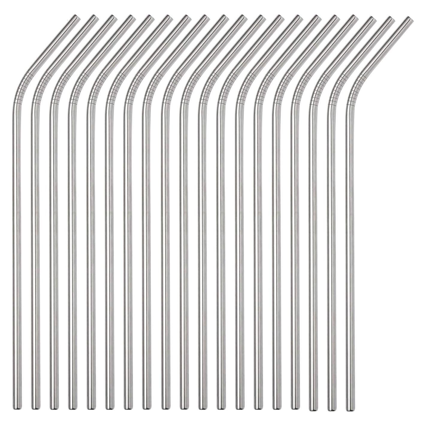 Popotes de Metal Reutilizables Sunwinc 100pcs 26.7cm Acero Inoxidable
