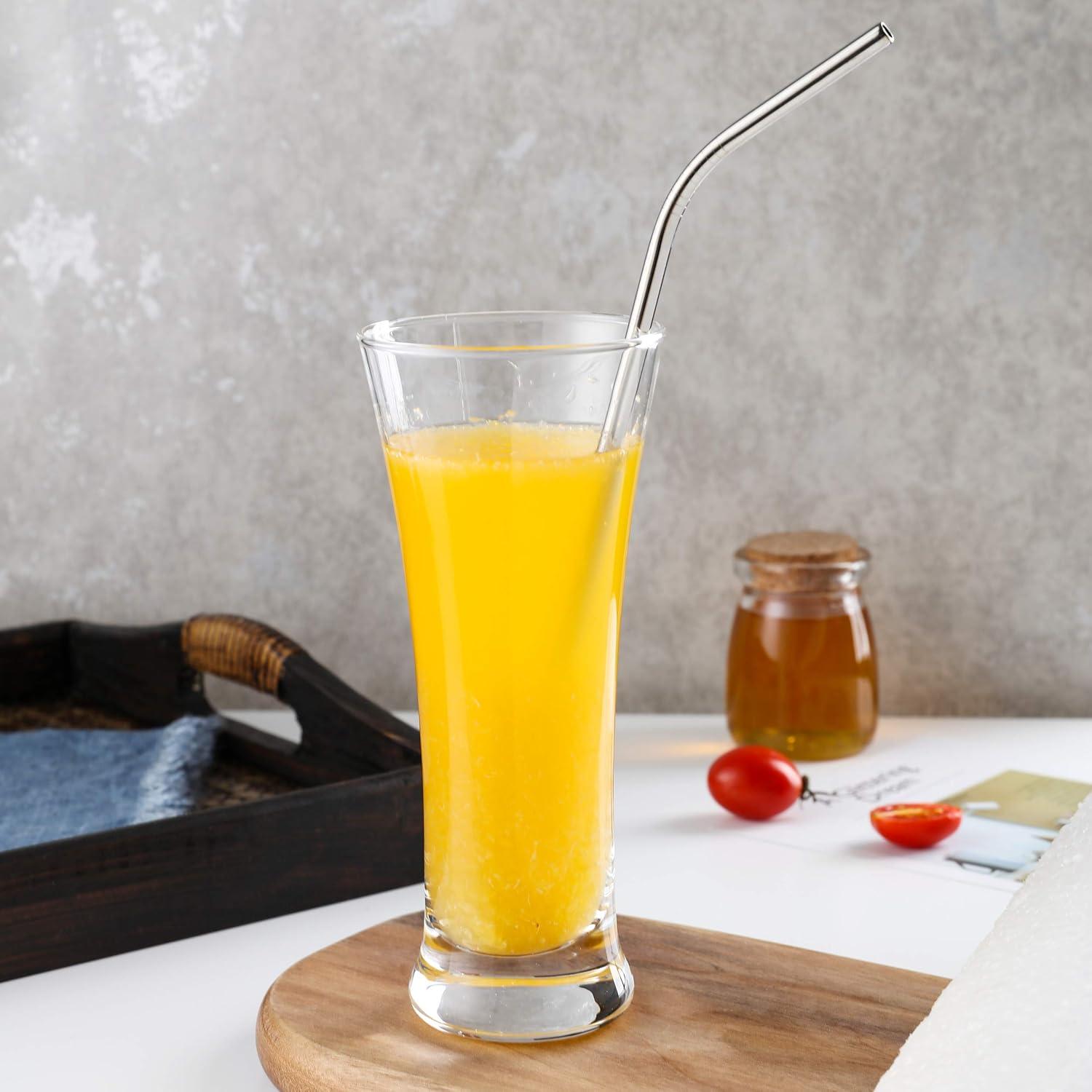 Popotes de Metal Reutilizables Sunwinc 100pcs 26.7cm Acero Inoxidable