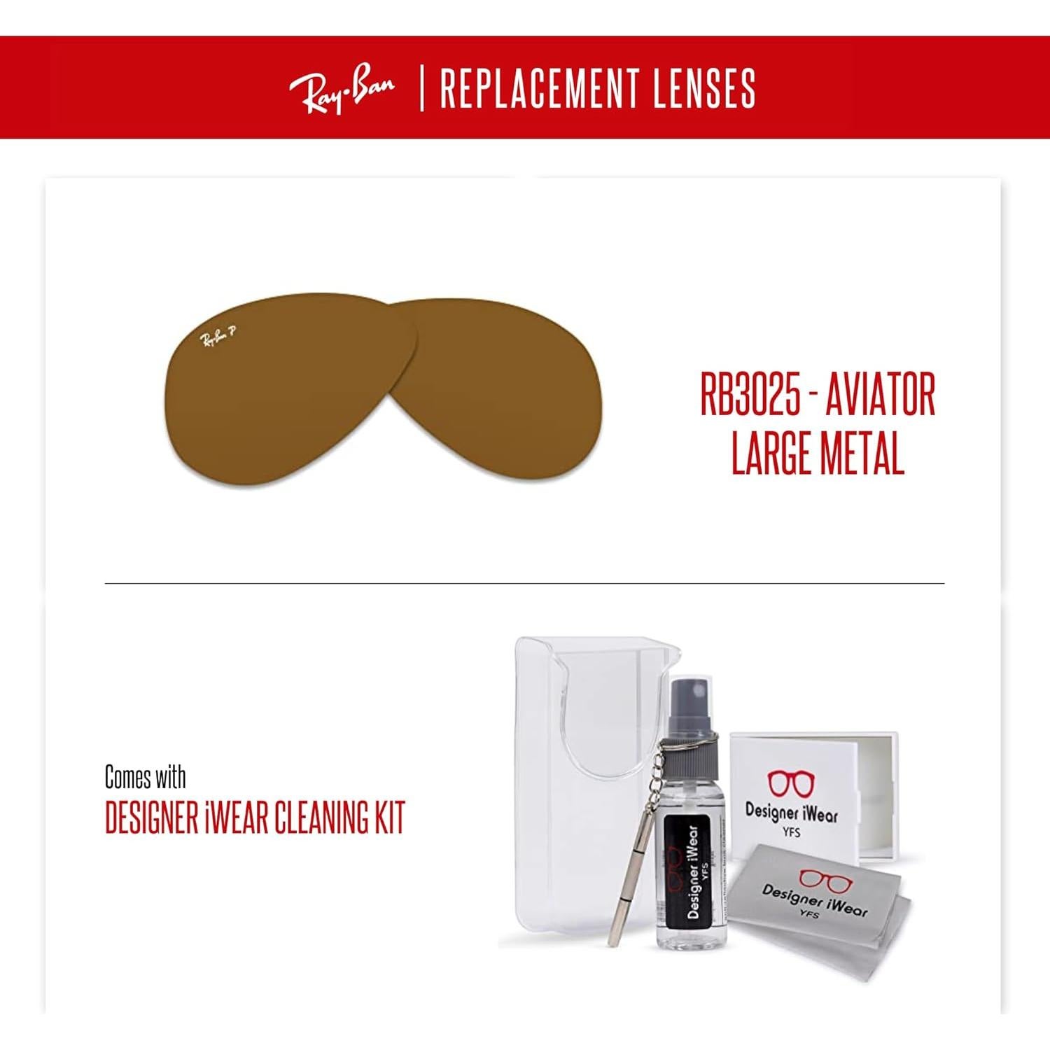 Lentes Ray-Ban Aviator RB3025 58mm Marrón Polarizado