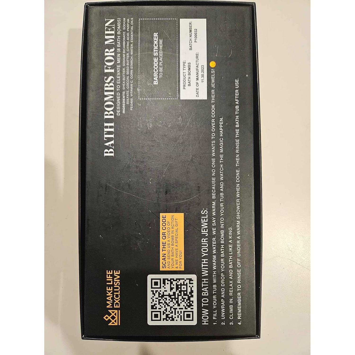 Bolas de Baño para Hombres MAKE LIFE EXCLUSIVE 8 Piezas 141g