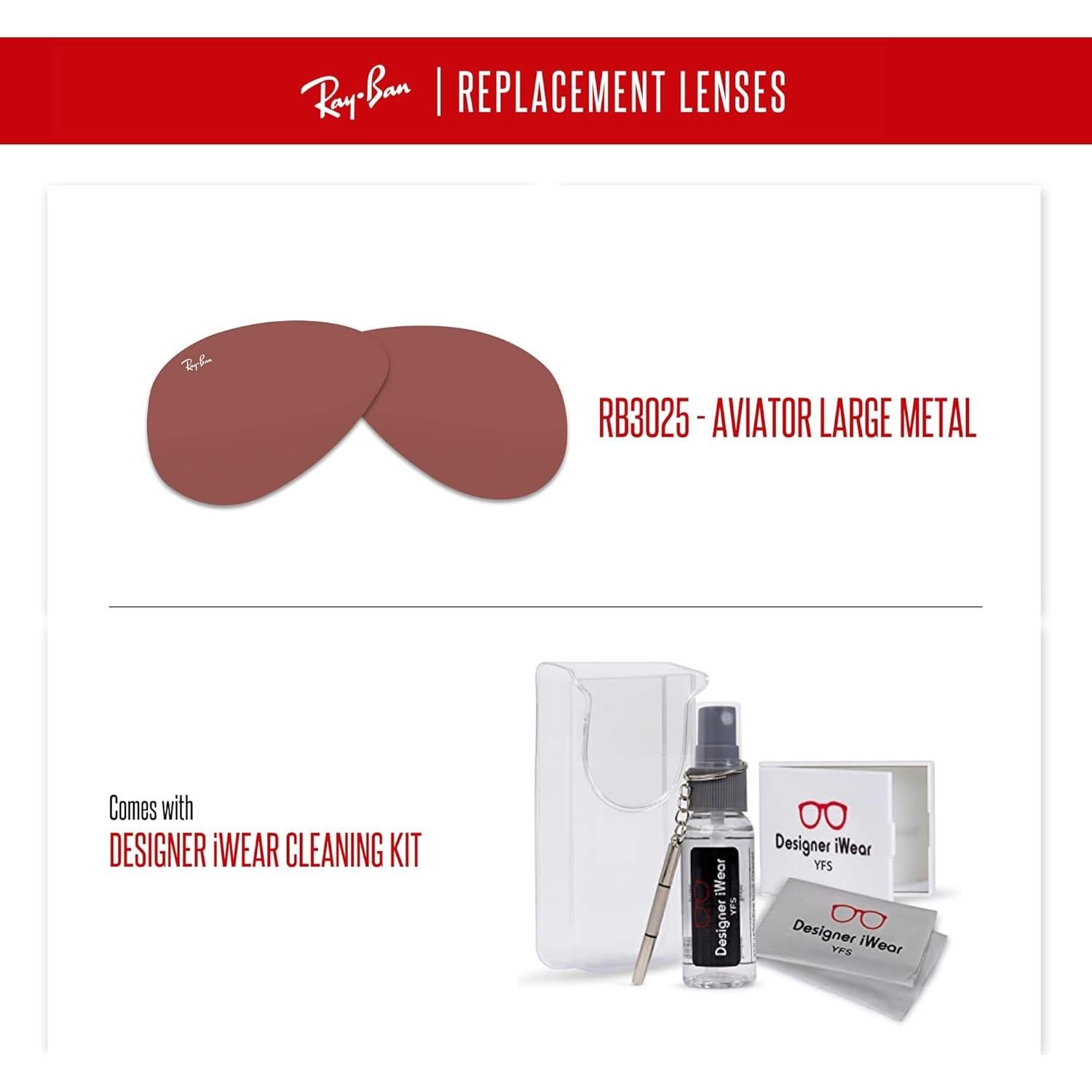 Lentes Ray-Ban RB3025 58mm Polarizados Púrpura + Kit Cuidado