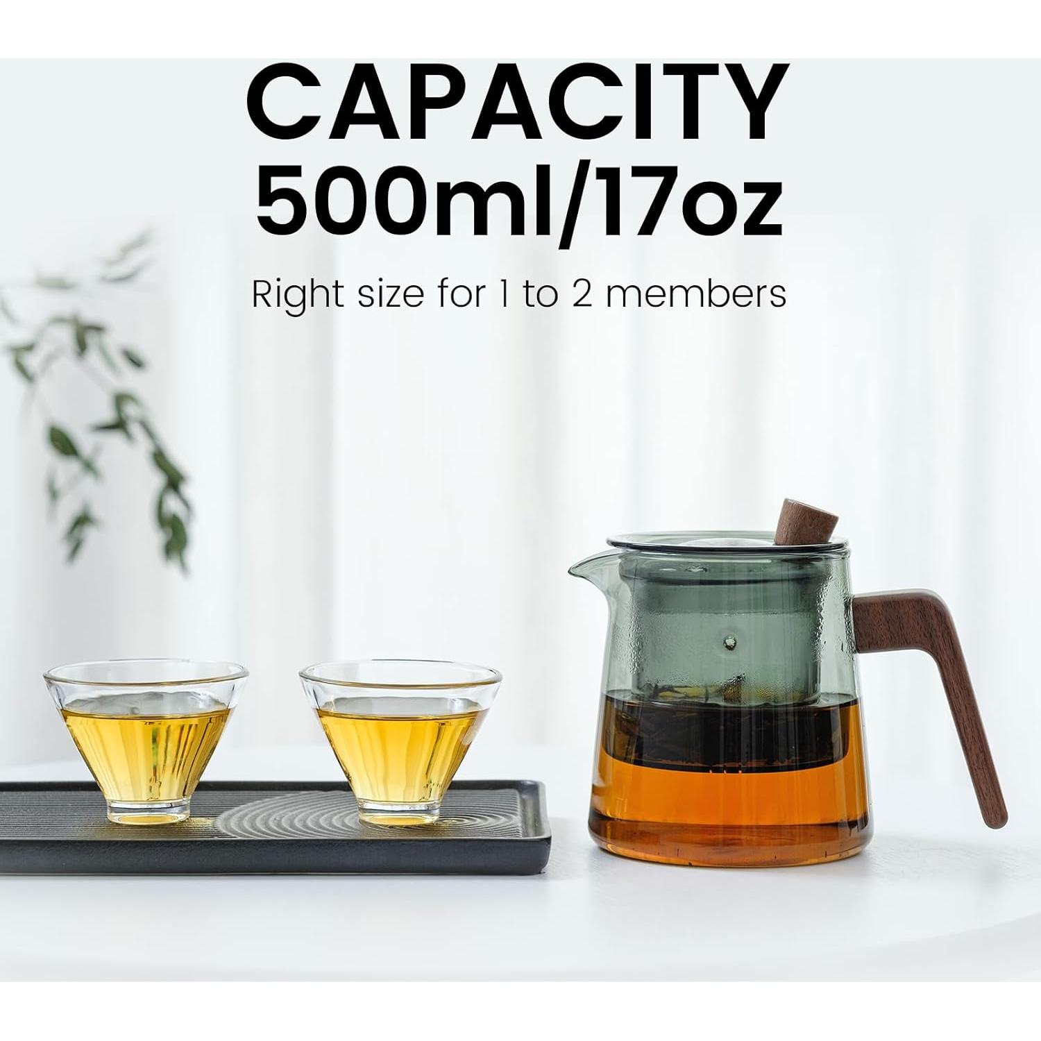 Tetera de Vidrio Tea Canyon 500ml con Infusor Removible
