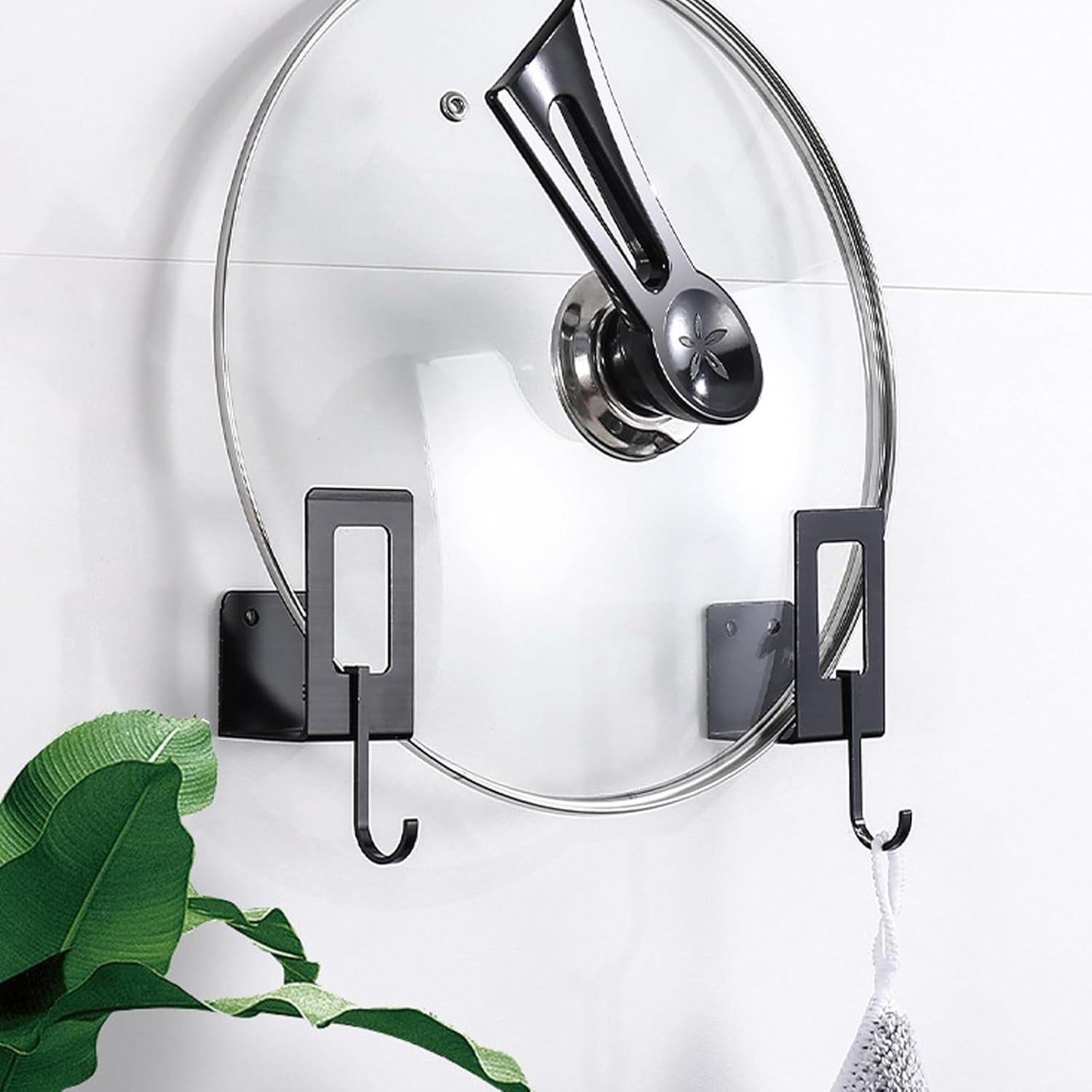 Soporte para Tapa de Olla MY MIRONEY 4 Piezas Montaje en Pared