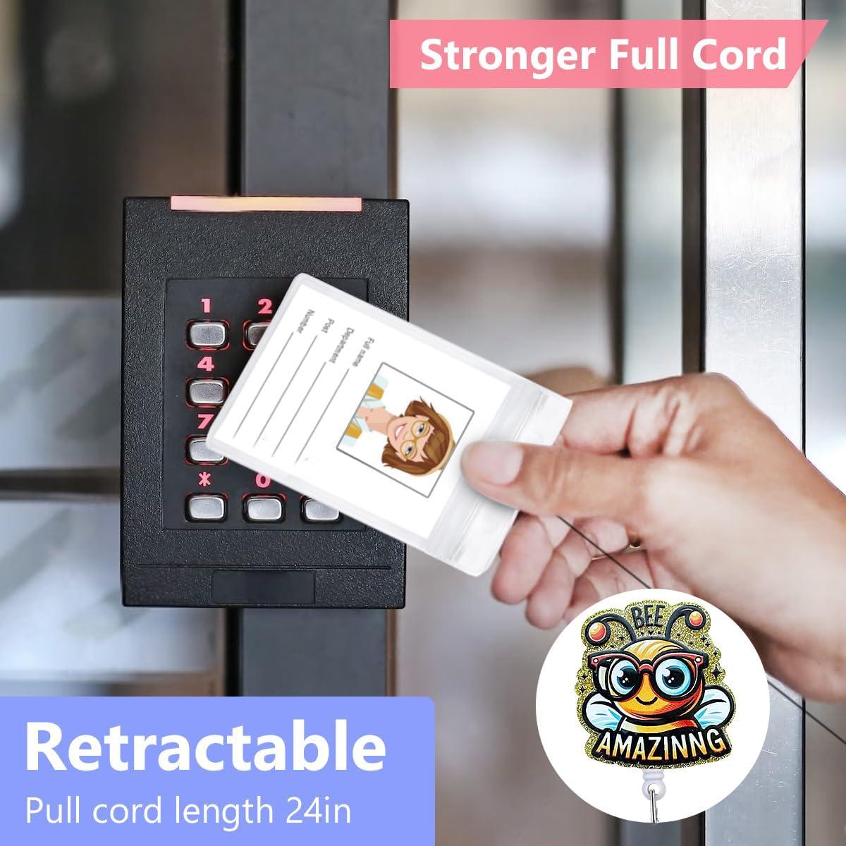 Paquete de 2 Sujetadores de Insignias Retráctiles HASFINE