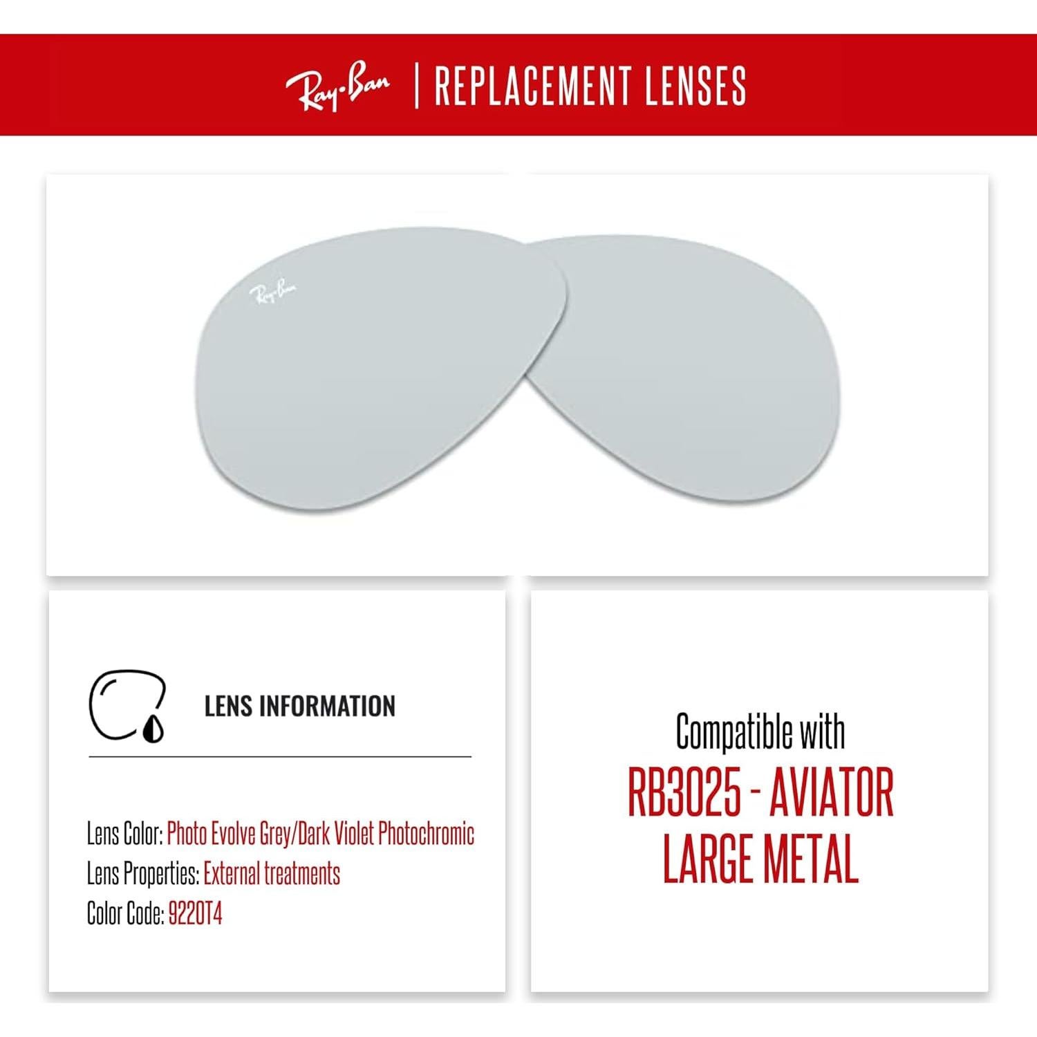 Lentes Ray-Ban RB3025 Aviator 55mm Fotocromáticos + Kit