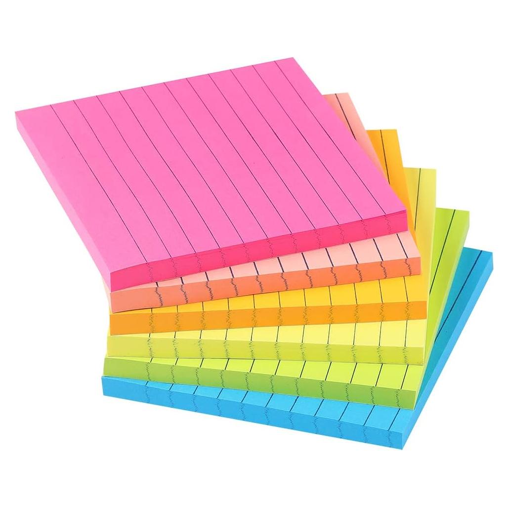 Notas Adhesivas Rayadas 10x10 cm Vanpad 6 Bloc 72 Hojas