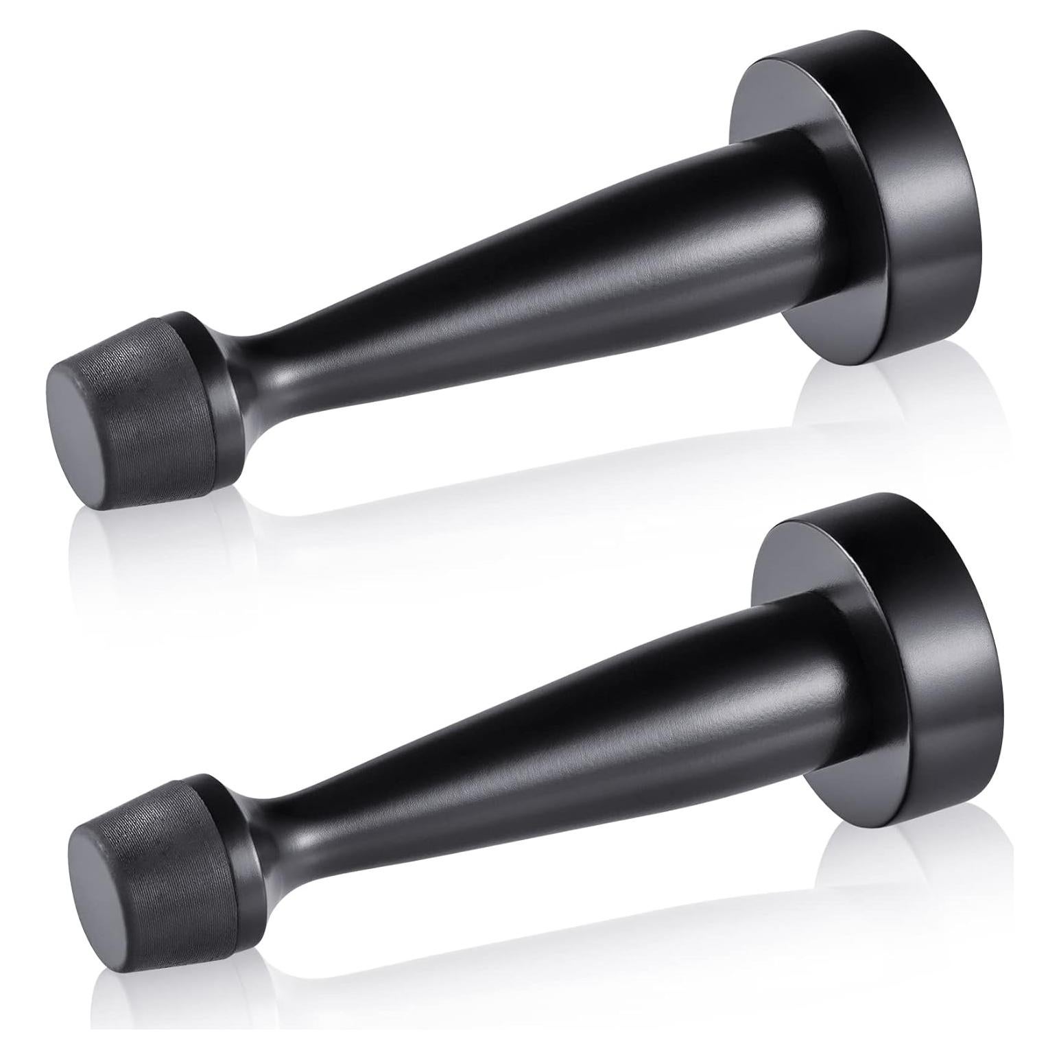 Topes de puerta de latón QOGRISUN - 8.25 cm, paquete de 2, negro