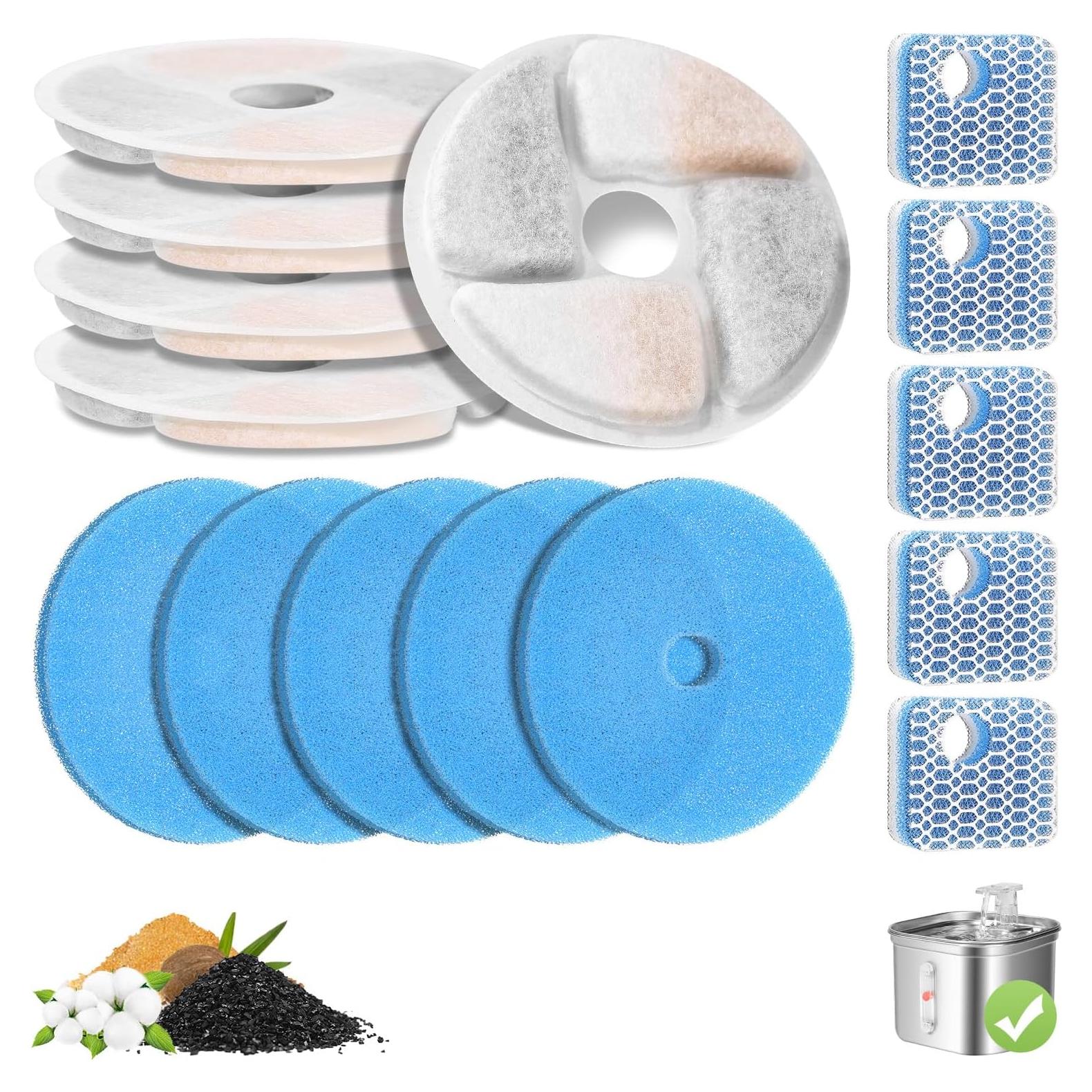 Filtros de Reemplazo para Fuente Automática de Agua EZMioo 5 Paquetes