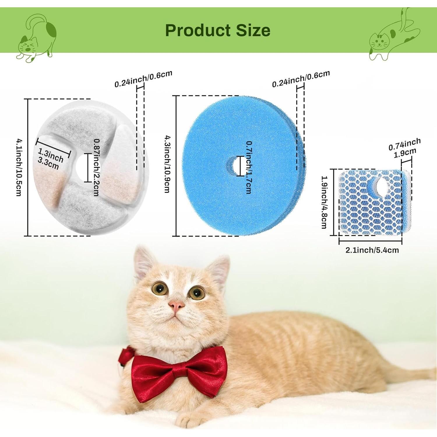 Filtros de Reemplazo para Fuente Automática de Agua EZMioo 5 Paquetes