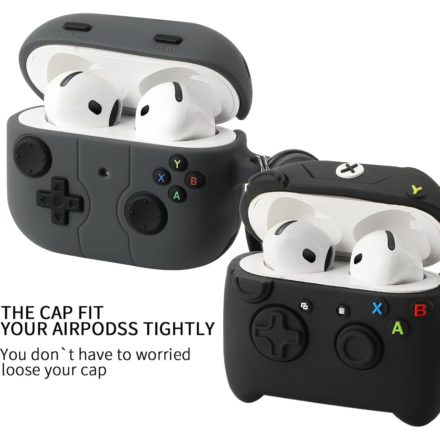 Funda de Silicona para AirPods 4 Gedicht con Llavero - Negro