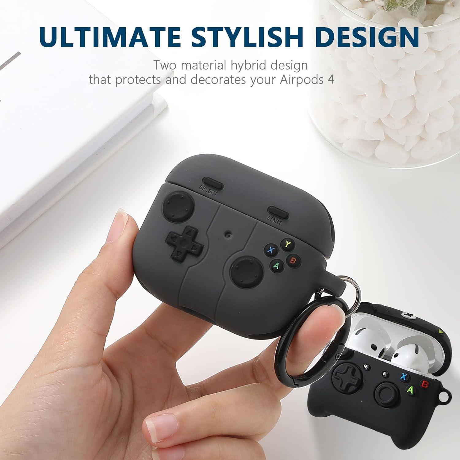 Funda de Silicona para AirPods 4 Gedicht con Llavero - Negro