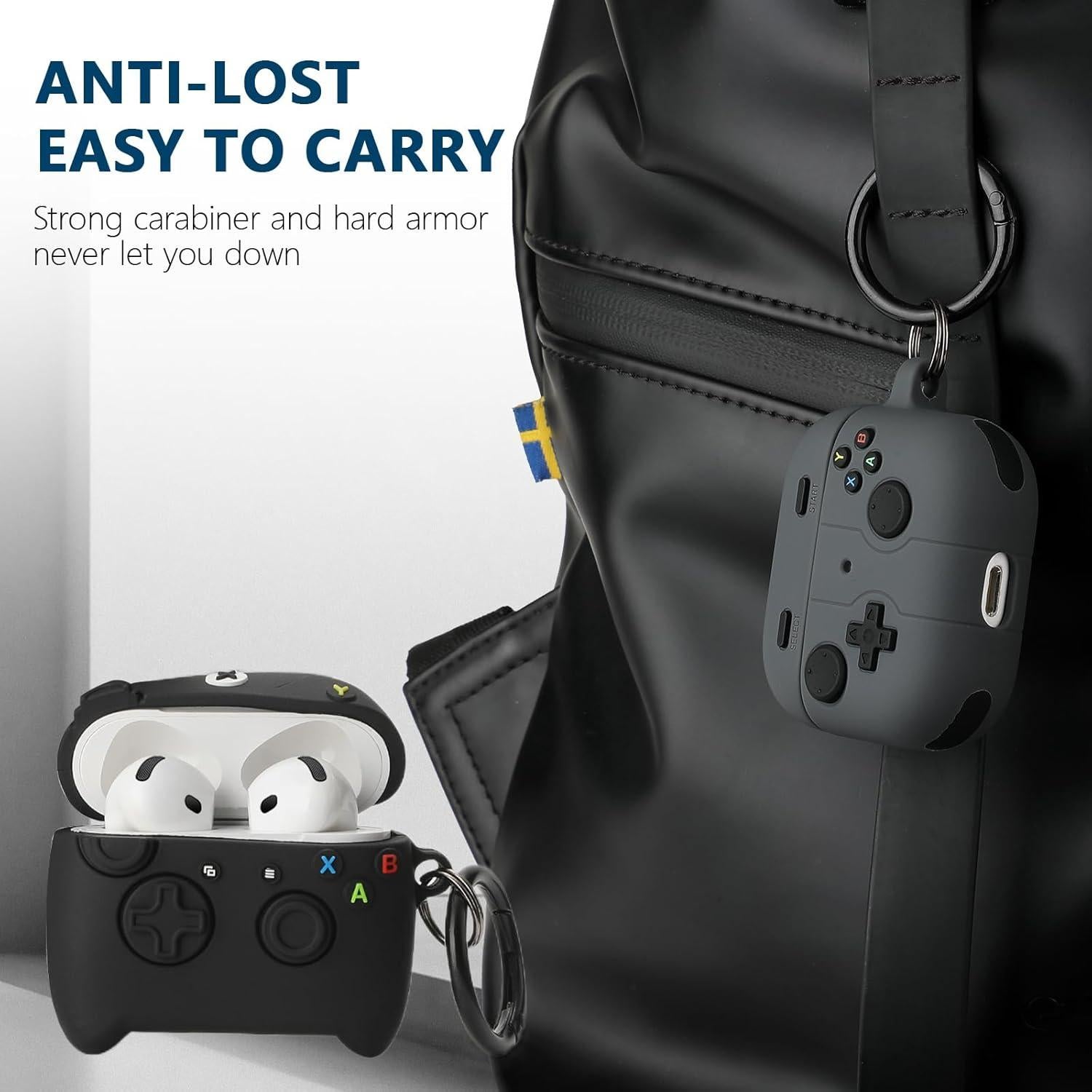 Funda de Silicona para AirPods 4 Gedicht con Llavero - Negro