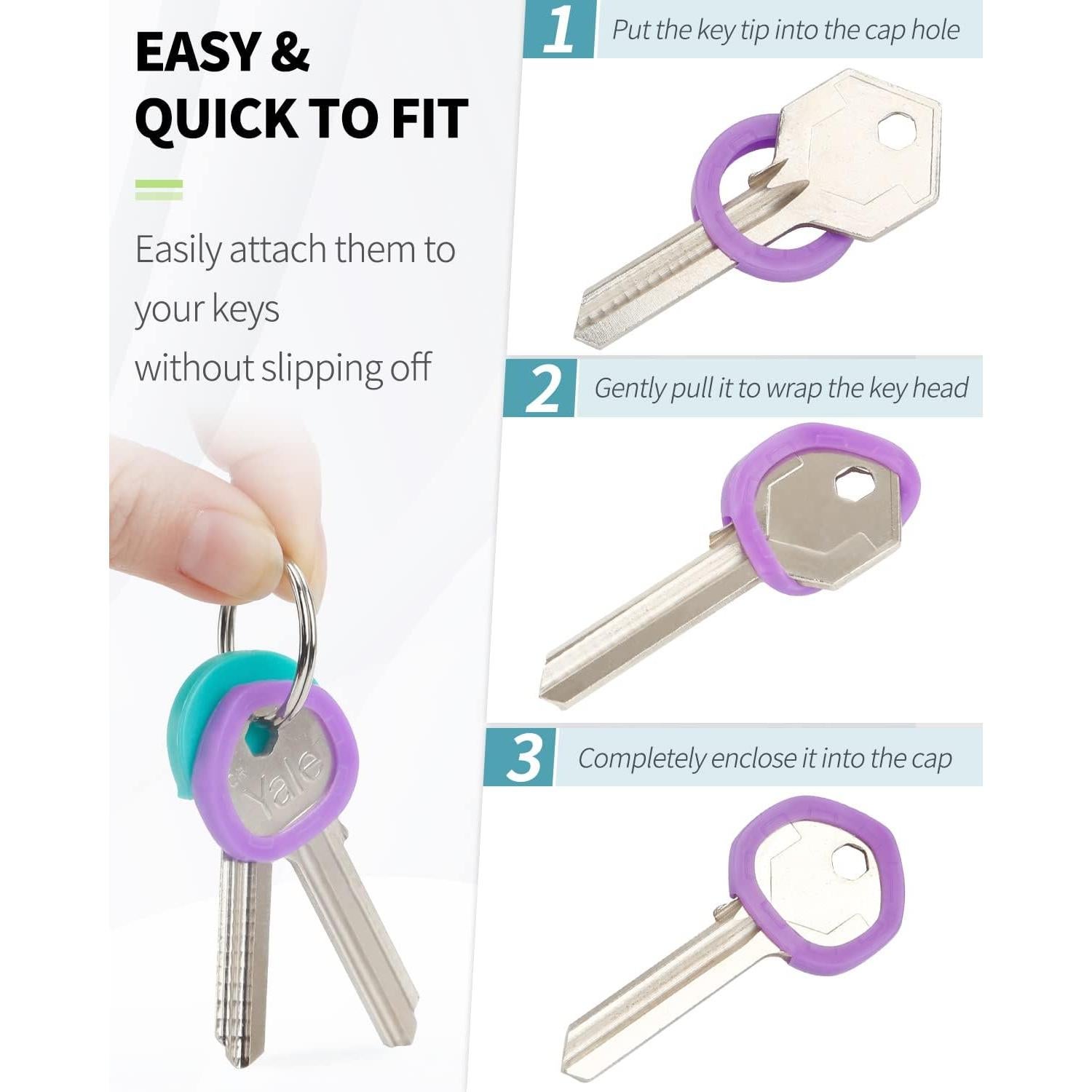 Tapas de Llave Redondas Uniclife 28 PCS 2.54 y 3.05 cm Colores