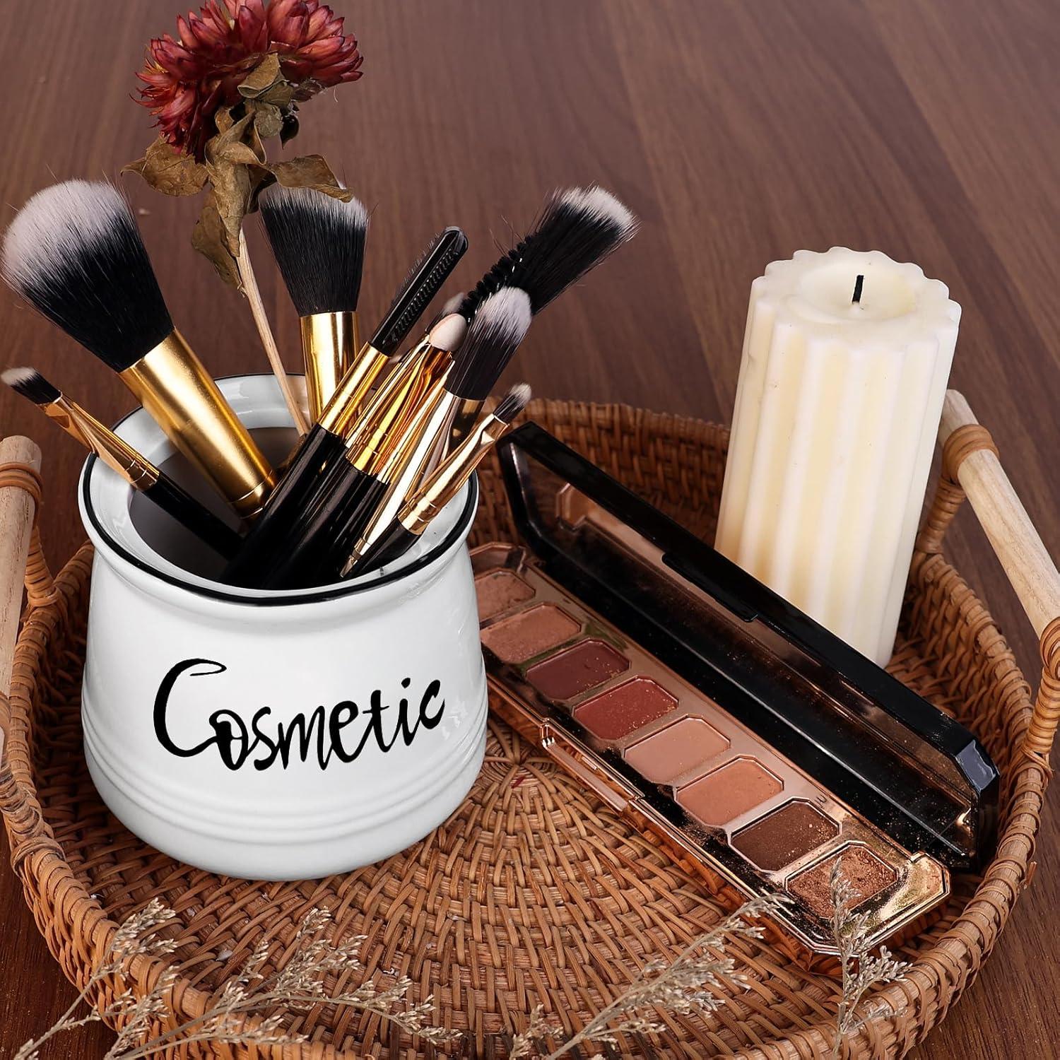 Organizador de Almacenamiento Cosmético ONTUBE Cerámica Blanca