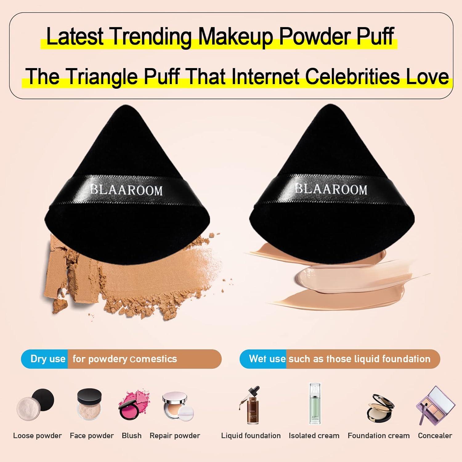 Esponjas de Maquillaje BLAAROOM 12 Piezas Triángulo Negro