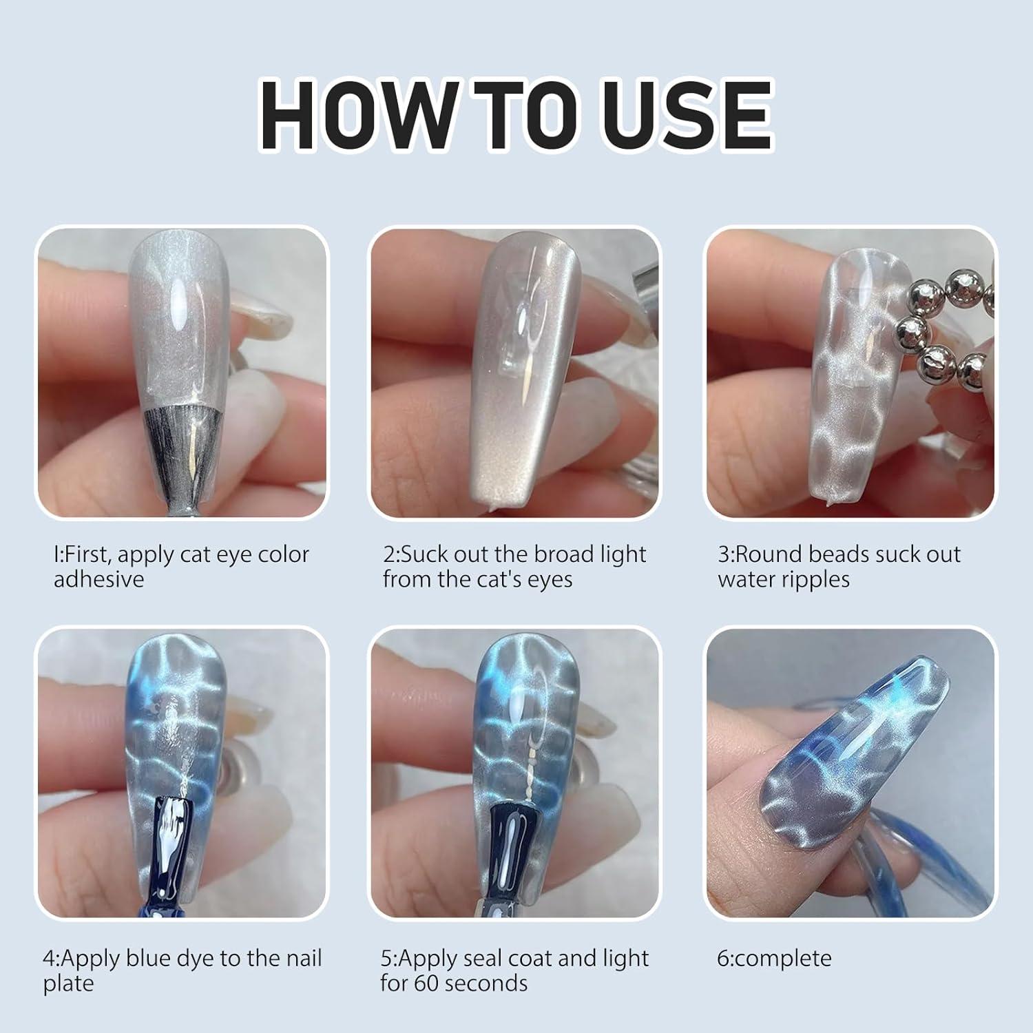 70pcs Imanes Ojo de Gato XingRong para Arte de Uñas