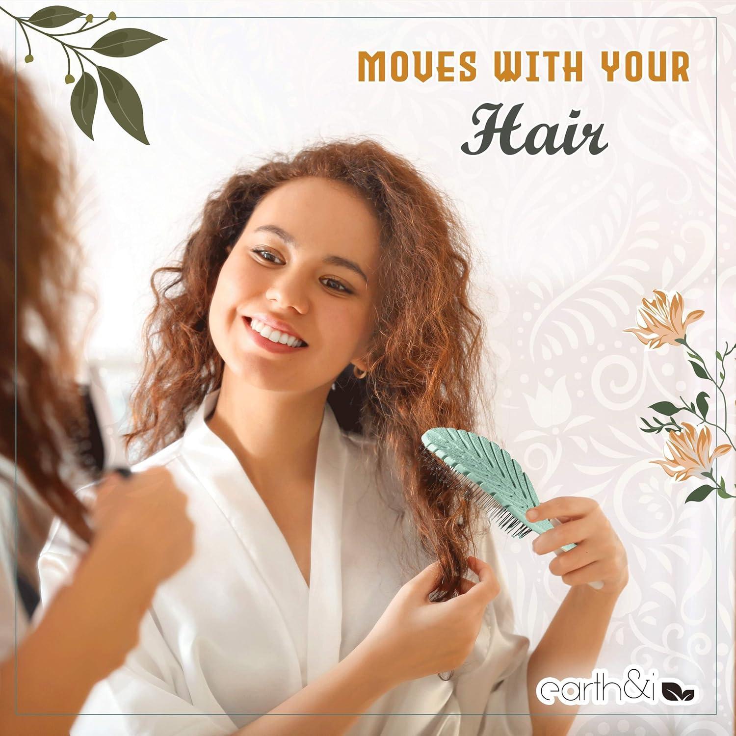 Cepillo Desenredante Suave Earth & I Plata para Mujeres y Niños