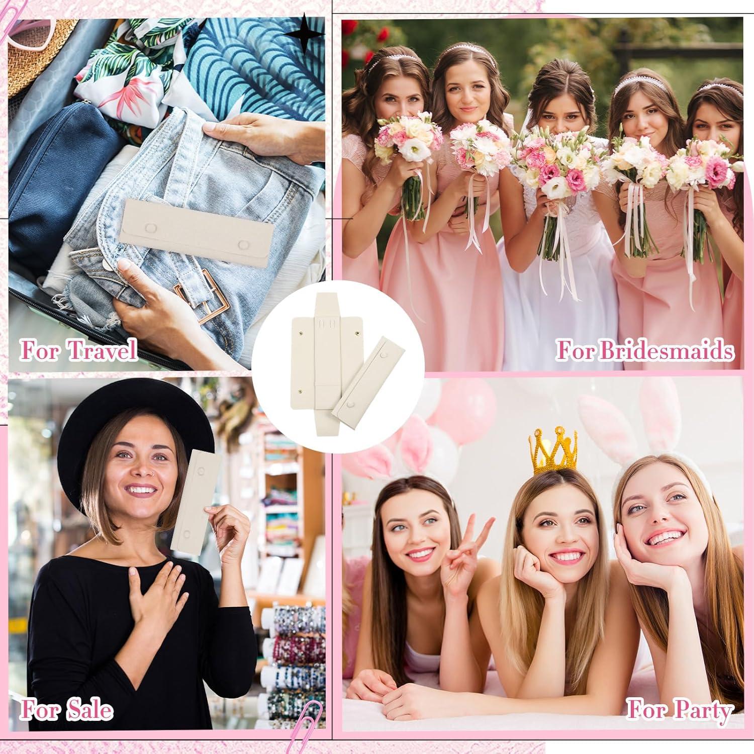 6 Fundas de Collar de Microfibra Remuuly para Viaje - Blanco Marfil