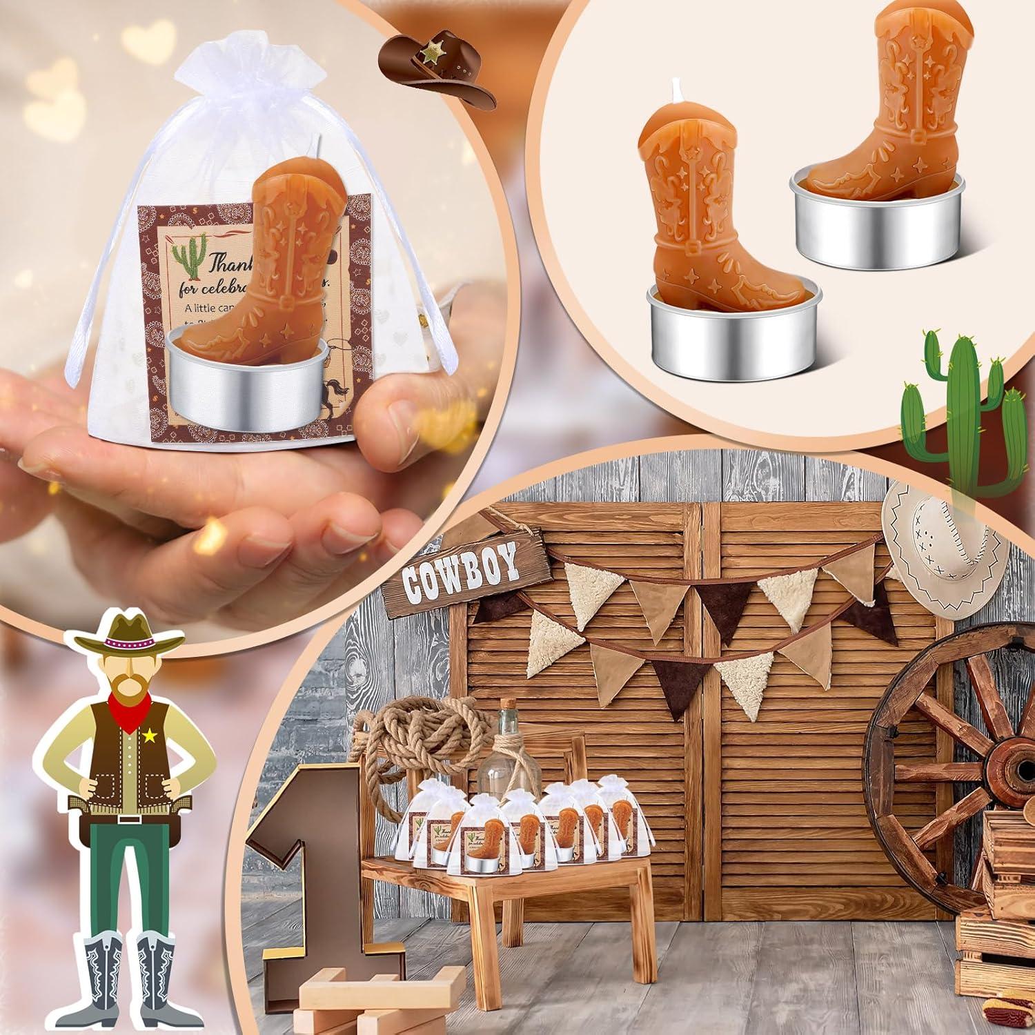 24 Velas de Té de Luz en Forma de Bota de Vaquera Landhoow