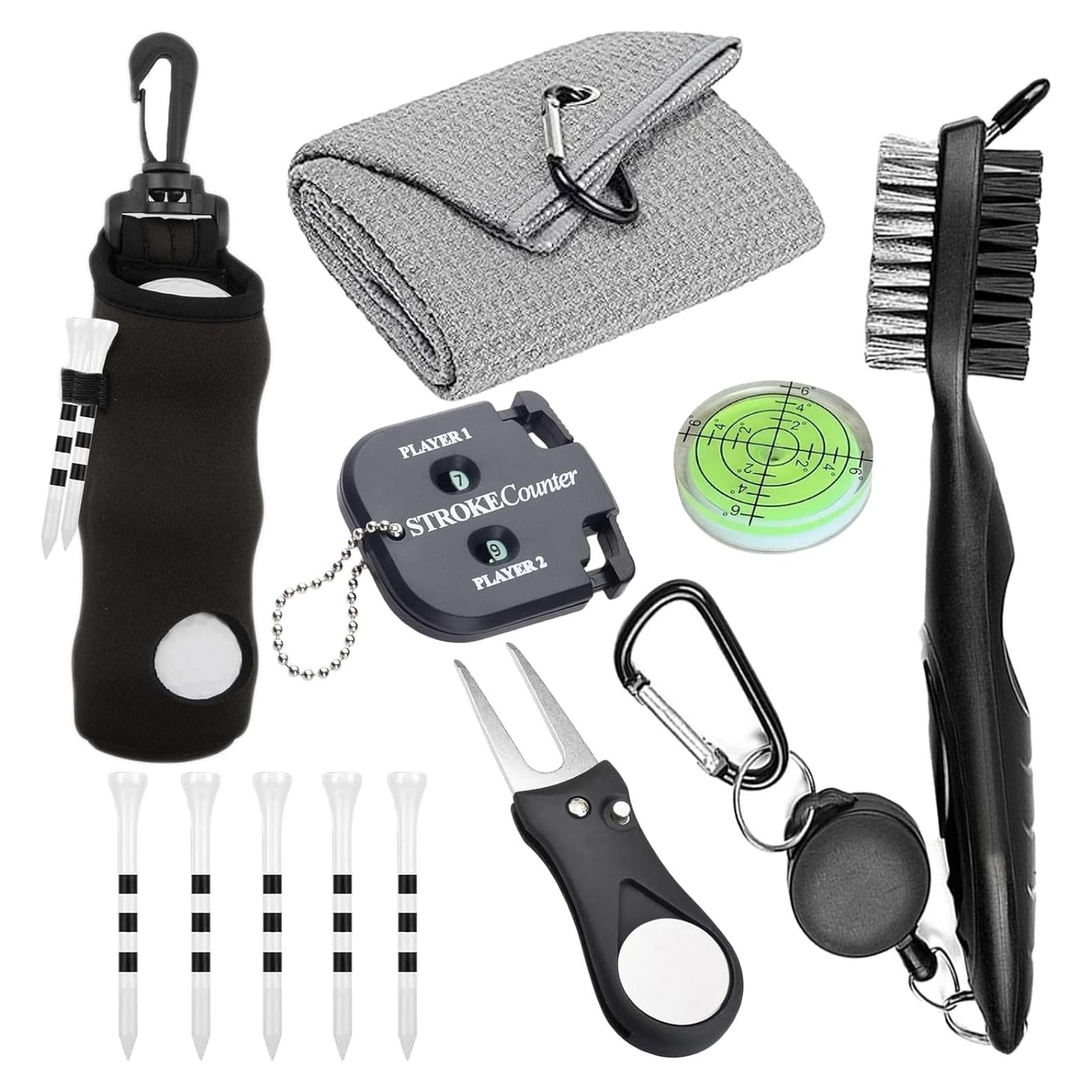 Kit de Accesorios de Golf 11 Pcs Karamagic - Toalla, Cepillo, Tees