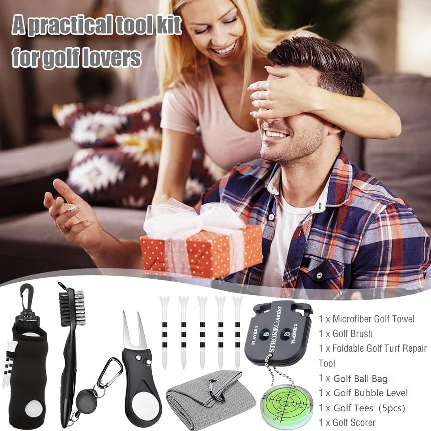 Kit de Accesorios de Golf 11 Pcs Karamagic - Toalla, Cepillo, Tees