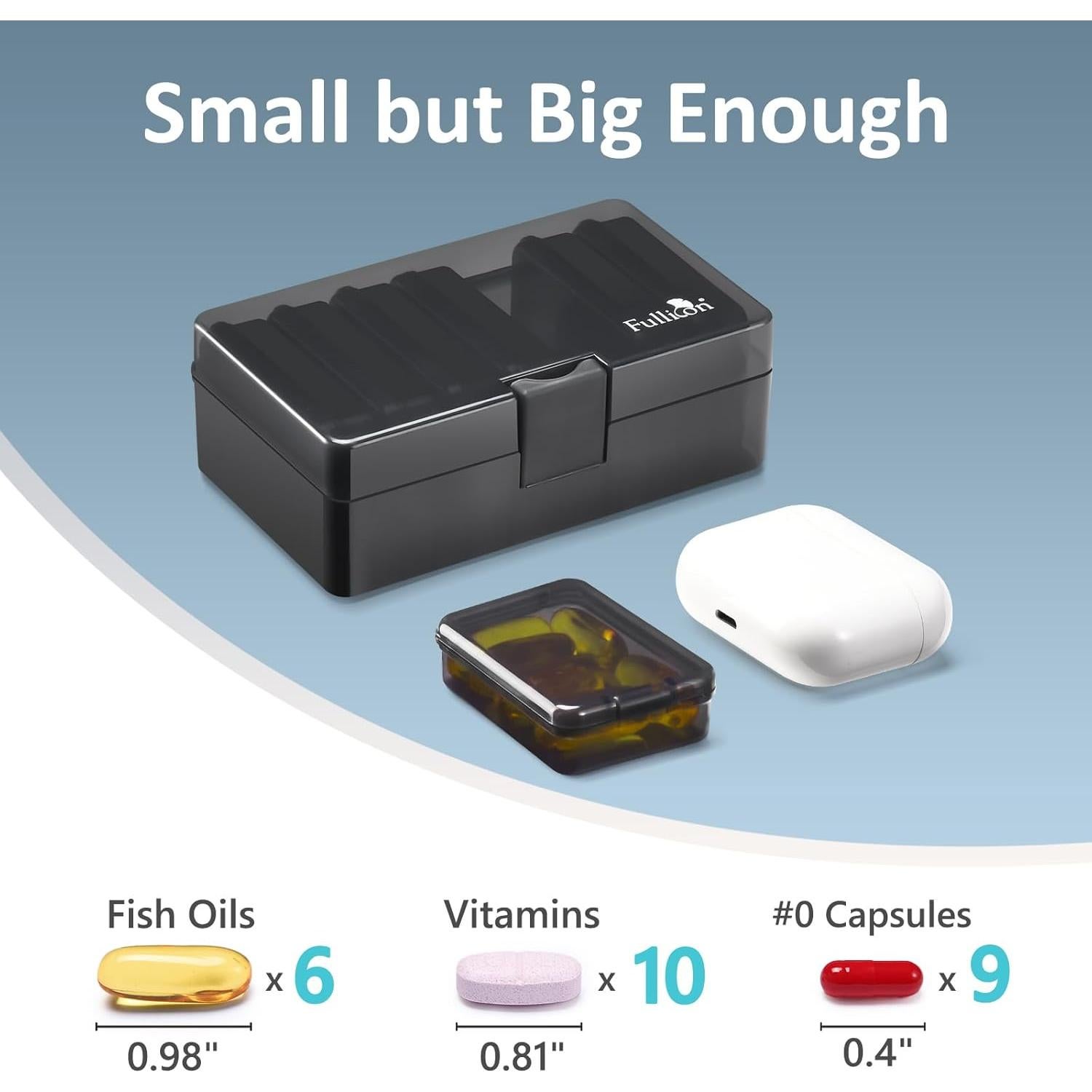 Estuche Organizador de Medicamentos Fullicon Negro 7 Días