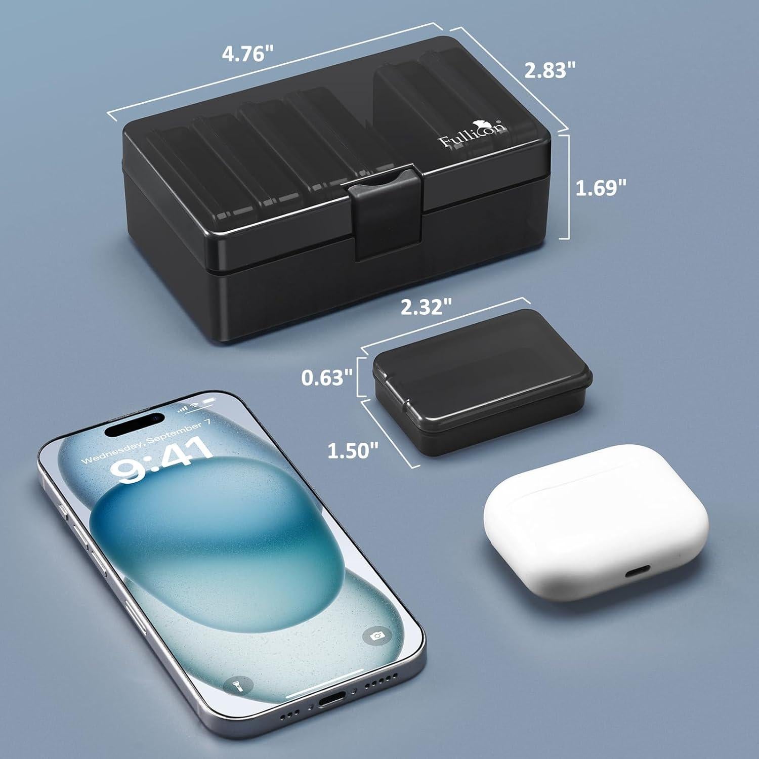 Estuche Organizador de Medicamentos Fullicon Negro 7 Días