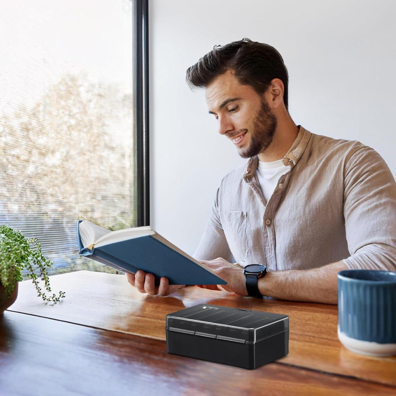 Estuche Organizador de Medicamentos Fullicon Negro 7 Días
