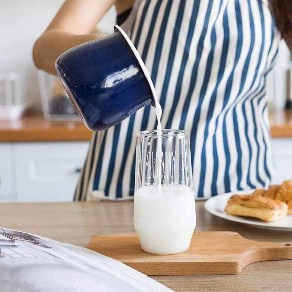Olla de Leche Esmalte YumCute Home 0.5L Azul con Mango Madera