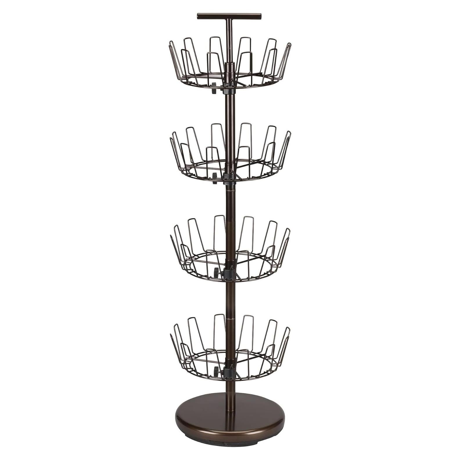 Estante para zapatos giratorio Esenciales para el hogar 4 niveles bronce