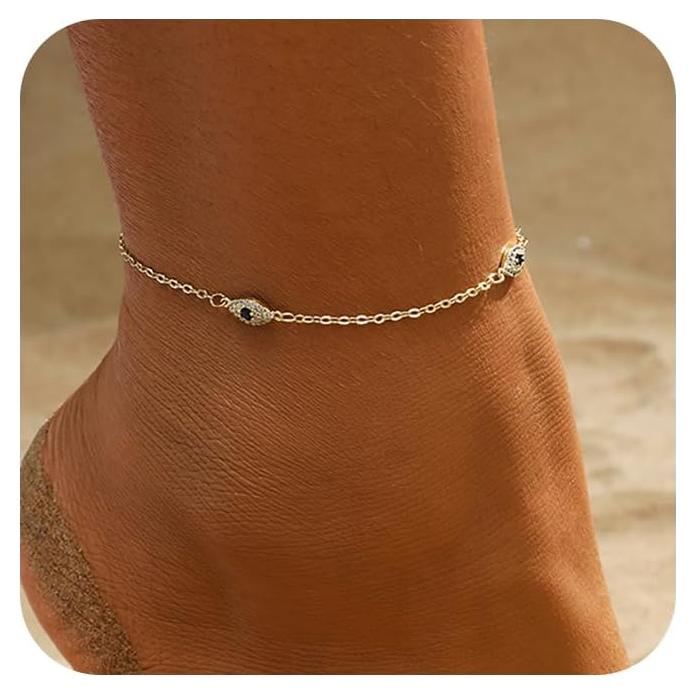 Tobillera de Oro 14K para Mujeres ASCOMY con Encantos