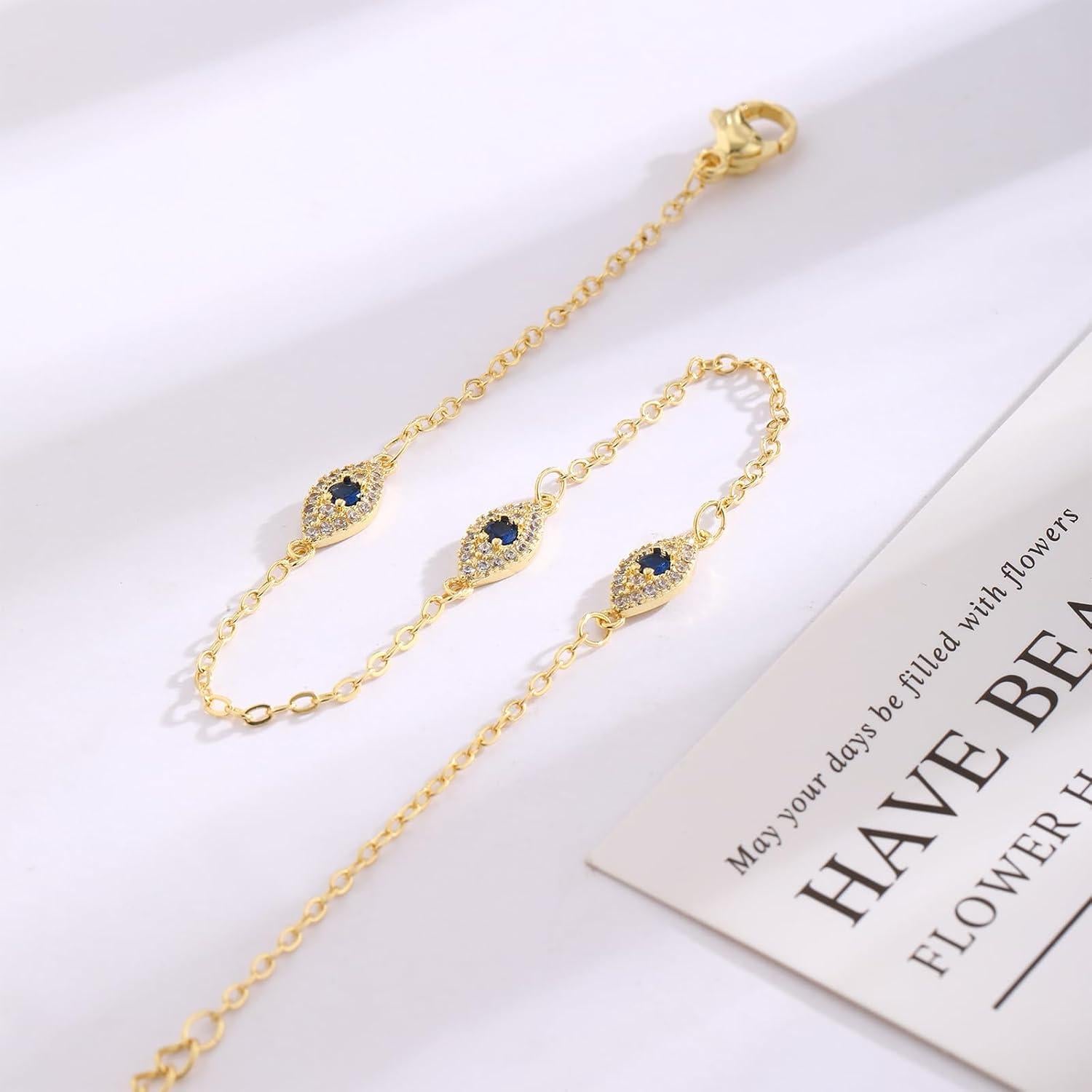 Tobillera de Oro 14K para Mujeres ASCOMY con Encantos