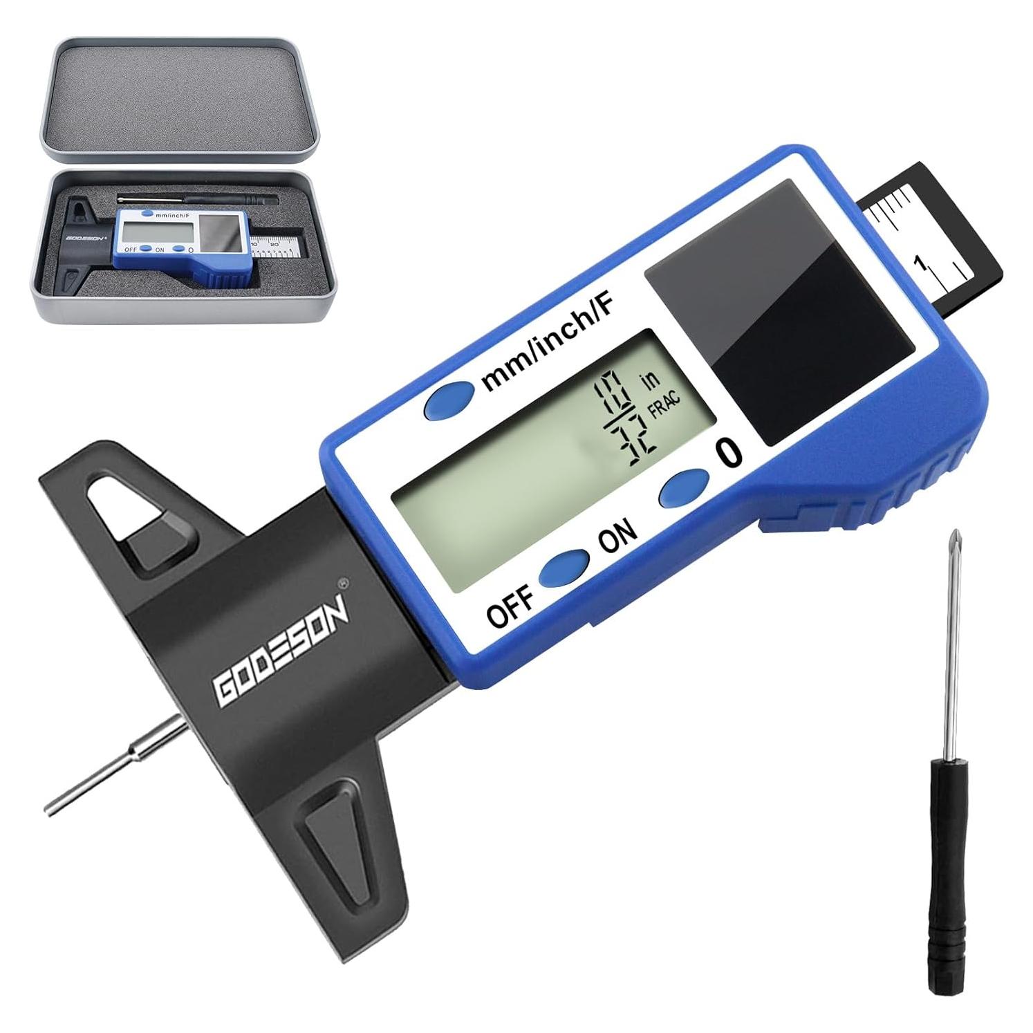 Medidor Digital de Profundidad de Neumáticos GODESON Azul