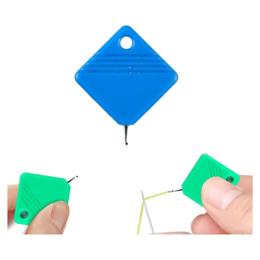Automatic Needle Threaders for Hand Sewing, 2025 Upgrade Embroidery Floss, Sewing Machine Needle Threader, Sewing Supplies Tool, Fits All Needle Sizes (1, Blue)