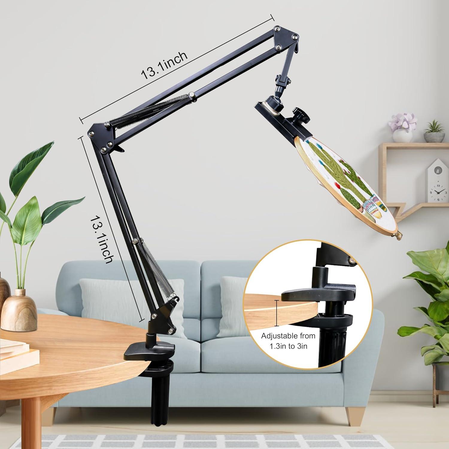 Soporte de Aro de Bordado Ajustable Guofa - Metal Negro 33.4cm