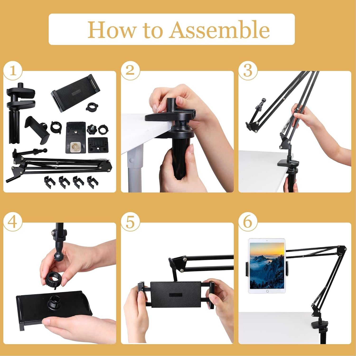 Soporte de Aro de Bordado Ajustable Guofa - Metal Negro 33.4cm