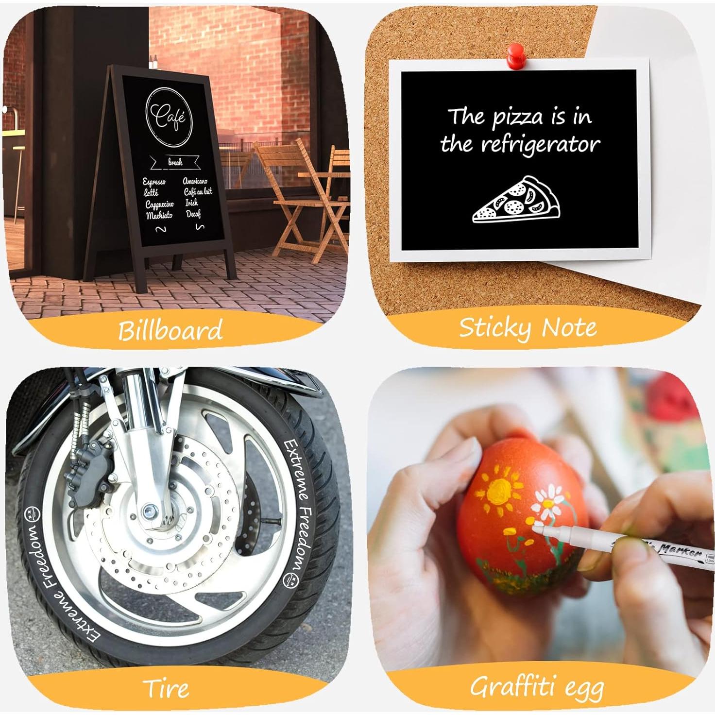 Marcadores Acrílicos Blancos Mzh Art - Paquete de 8 Unidades