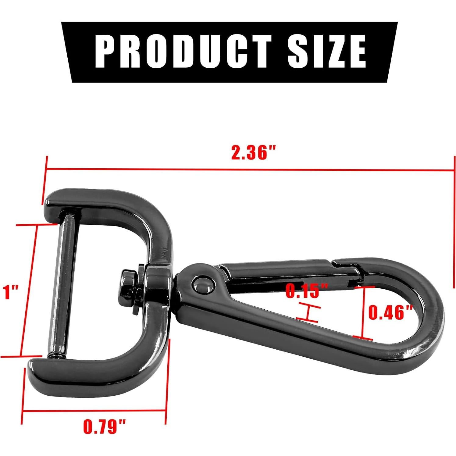 Gancho de Resorte Desmontable Litoexpe 4 Piezas 6 cm Negro