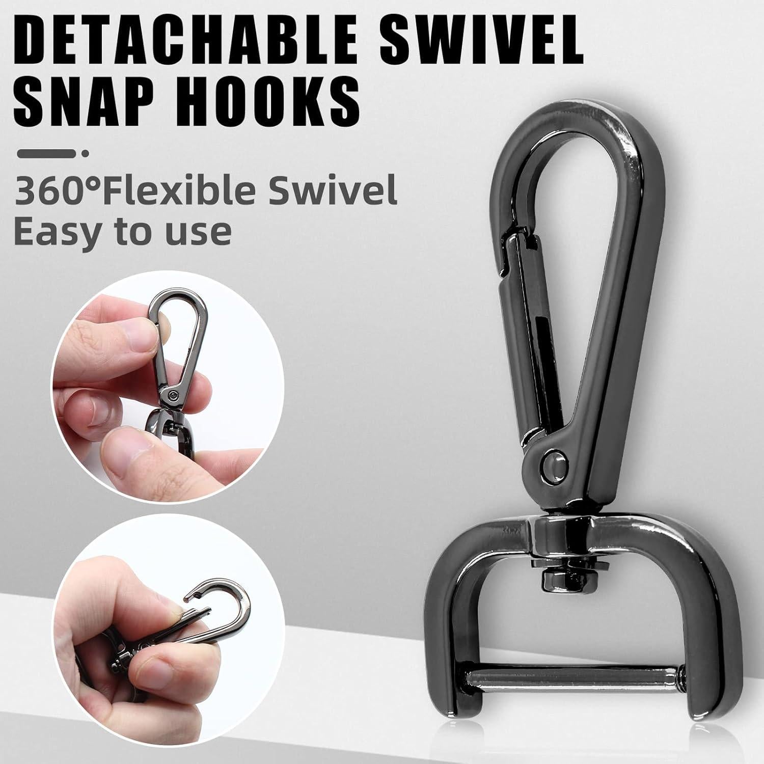 Gancho de Resorte Desmontable Litoexpe 4 Piezas 6 cm Negro