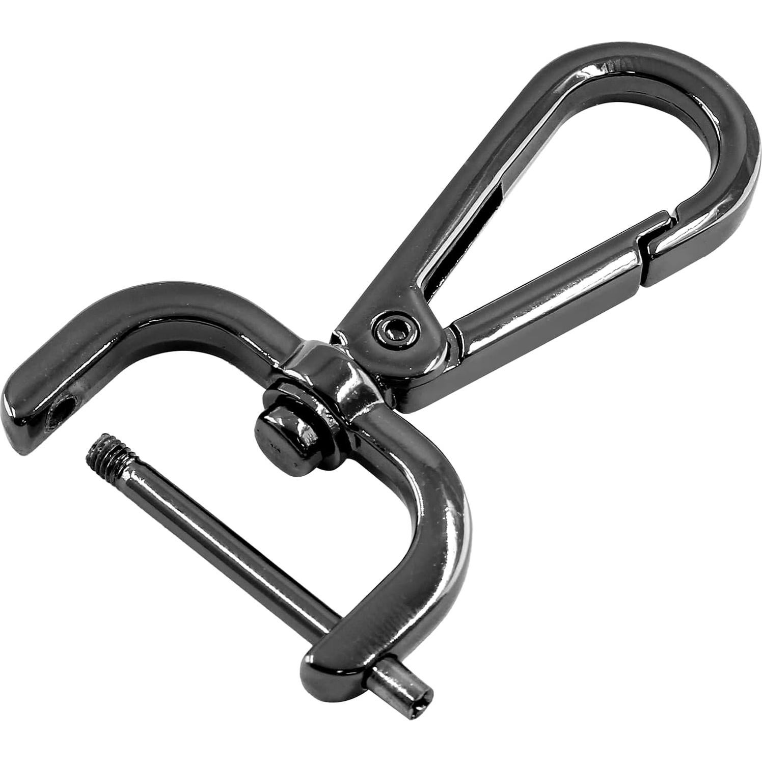 Gancho de Resorte Desmontable Litoexpe 4 Piezas 6 cm Negro