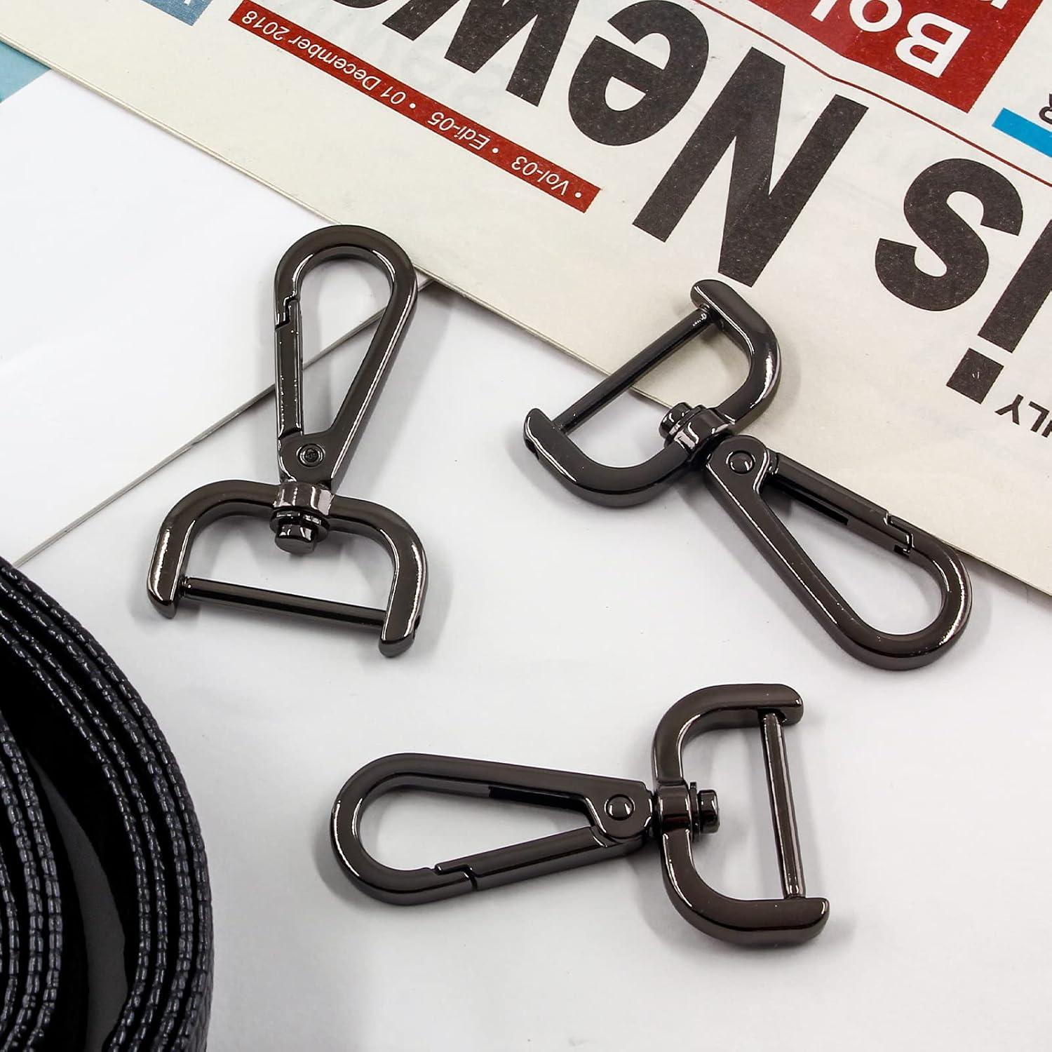 Gancho de Resorte Desmontable Litoexpe 4 Piezas 6 cm Negro