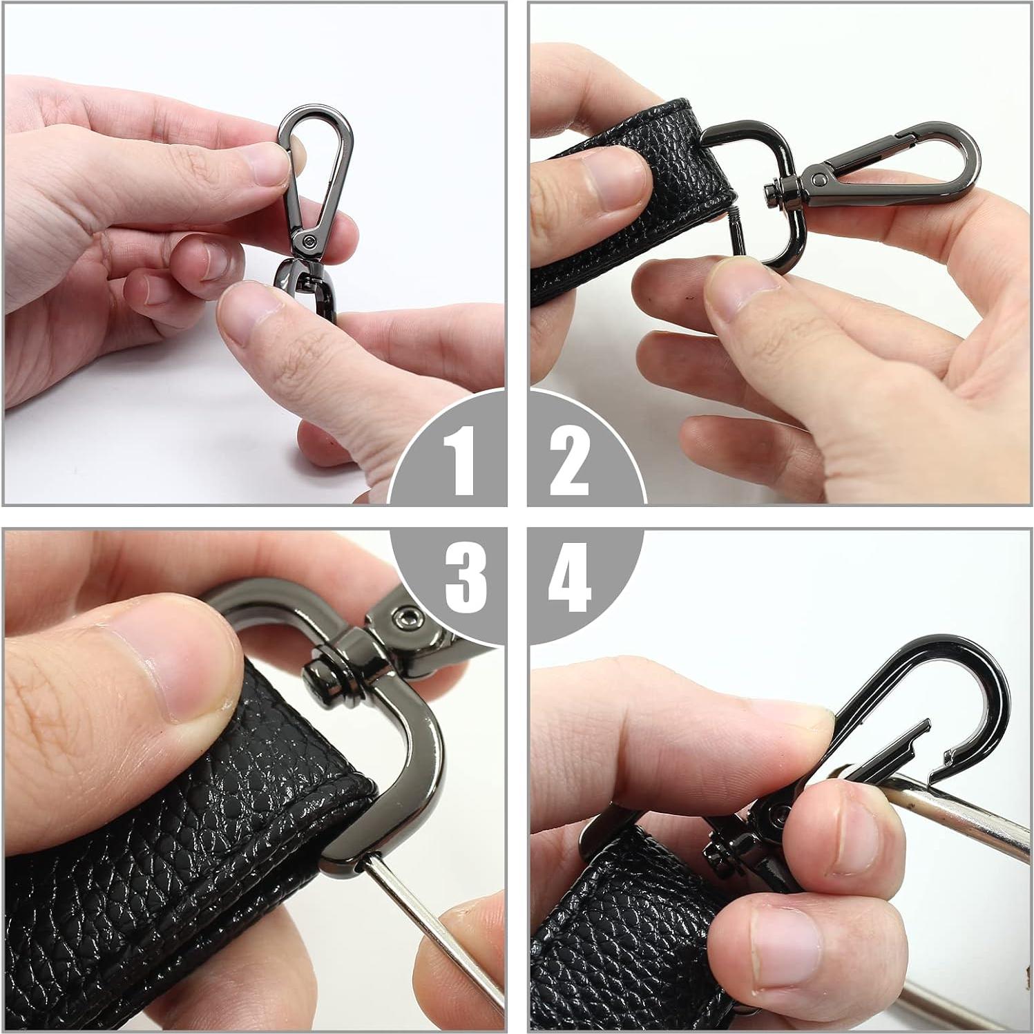 Gancho de Resorte Desmontable Litoexpe 4 Piezas 6 cm Negro