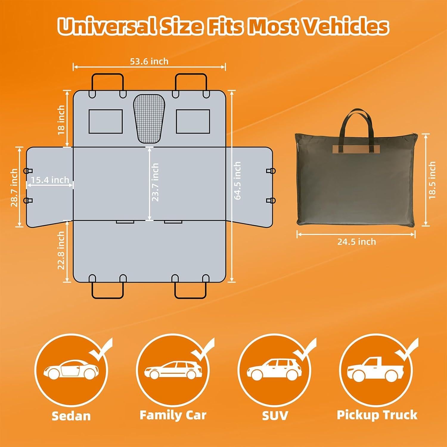 Extensor de Asiento Trasero para Perros HERBERWE HBW-1680D Negro