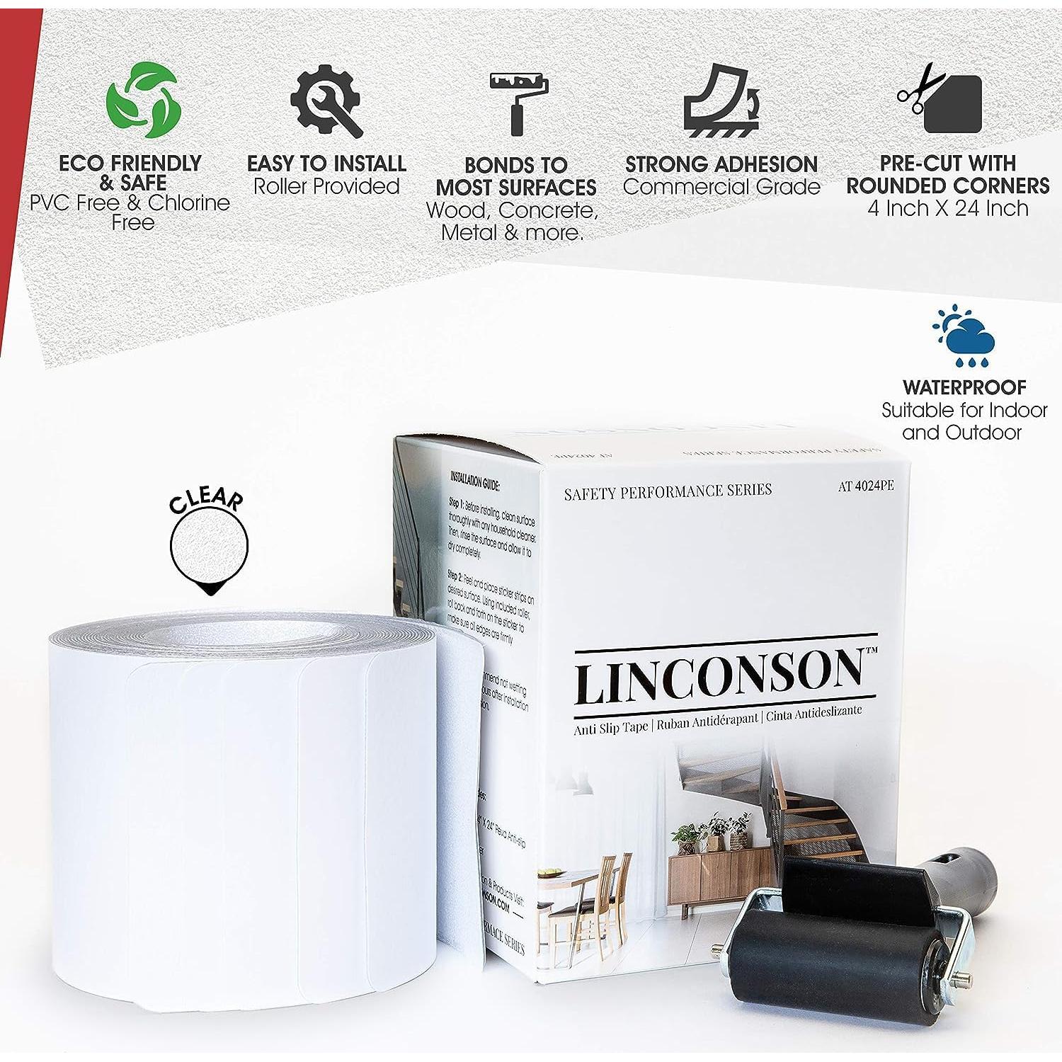 Cinta Antideslizante Linconson 10.16x61 cm - Paquete de 15 Tiras