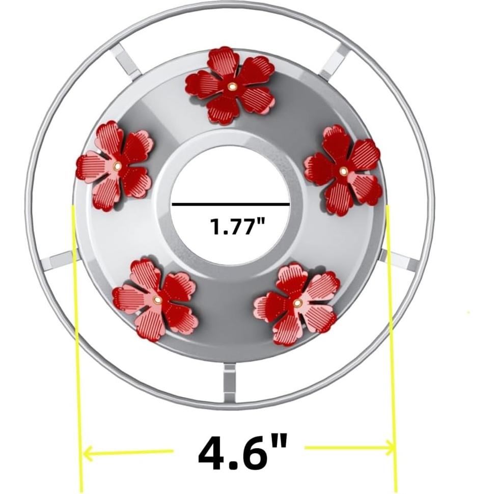 Cubierta de Metal para Alimentador de Colibrí WOSIBO Plata
