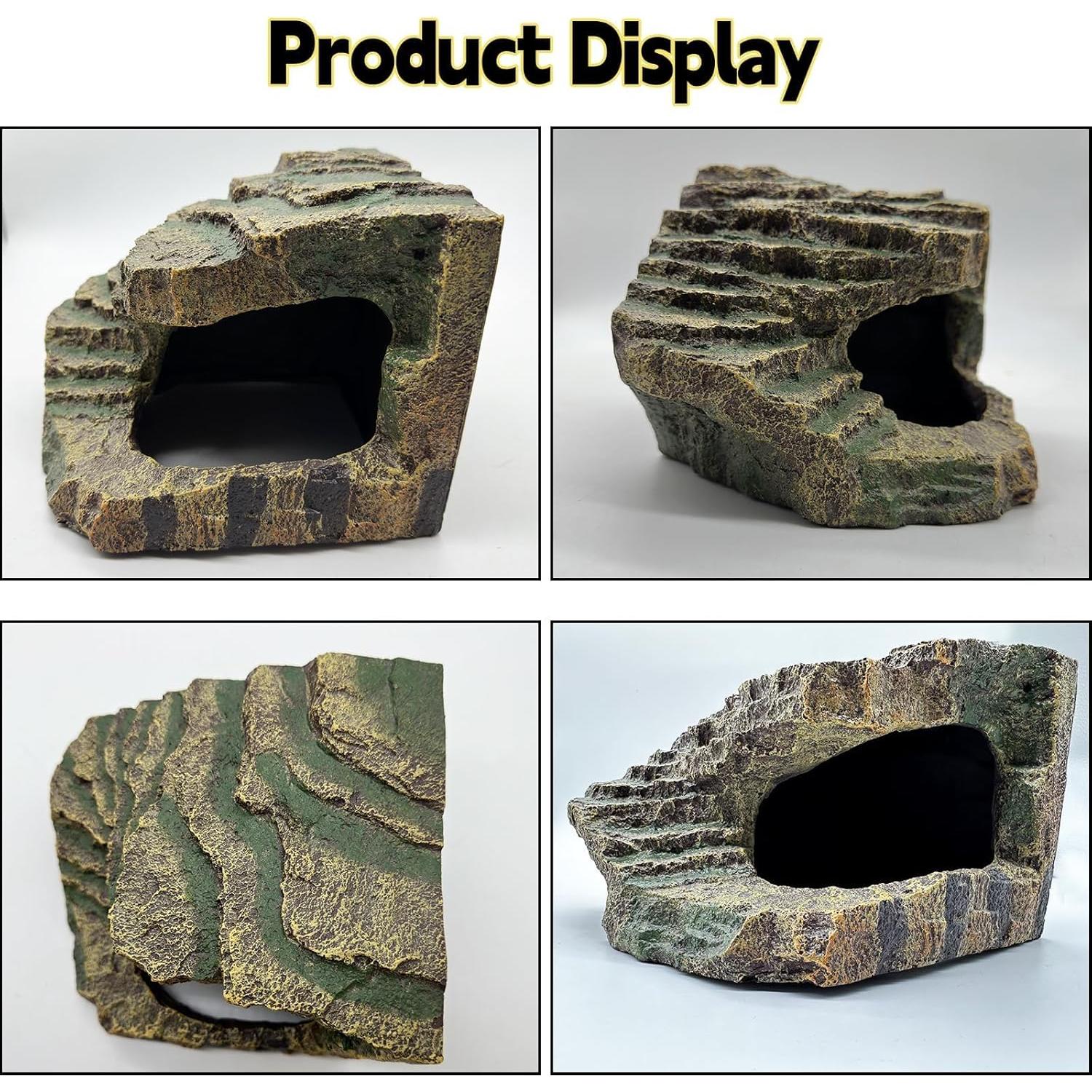 Cueva para Reptiles Tfwadmx con Plataforma de Sol 17.8cm