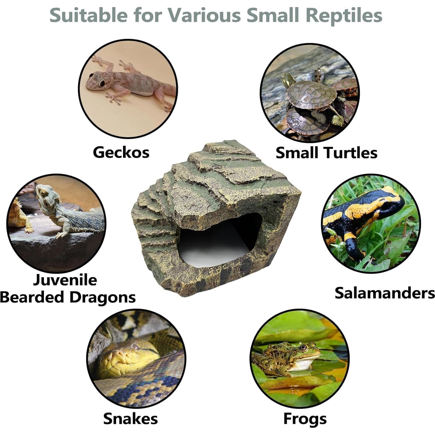 Cueva para Reptiles Tfwadmx con Plataforma de Sol 17.8cm