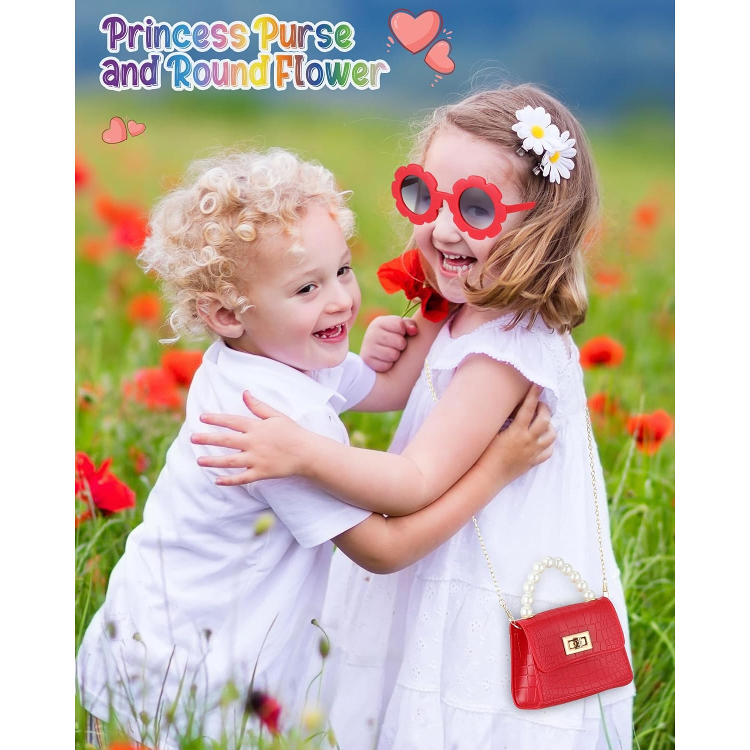 Cartera Cruzada para Niñas Cunno con Gafas de Sol - Rojo