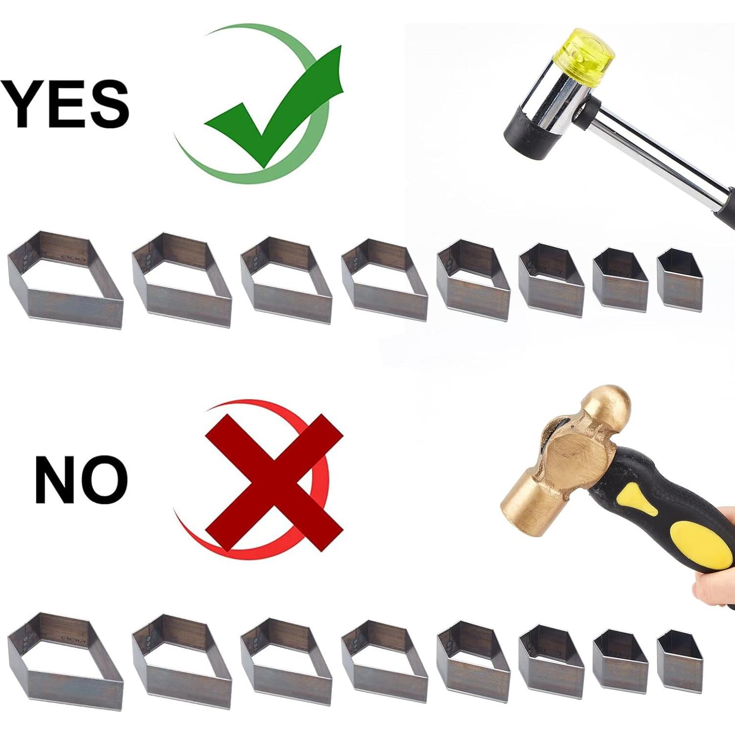 Juego de Troqueles de Corte de Cuero SUPERDANT 8 Piezas Acero