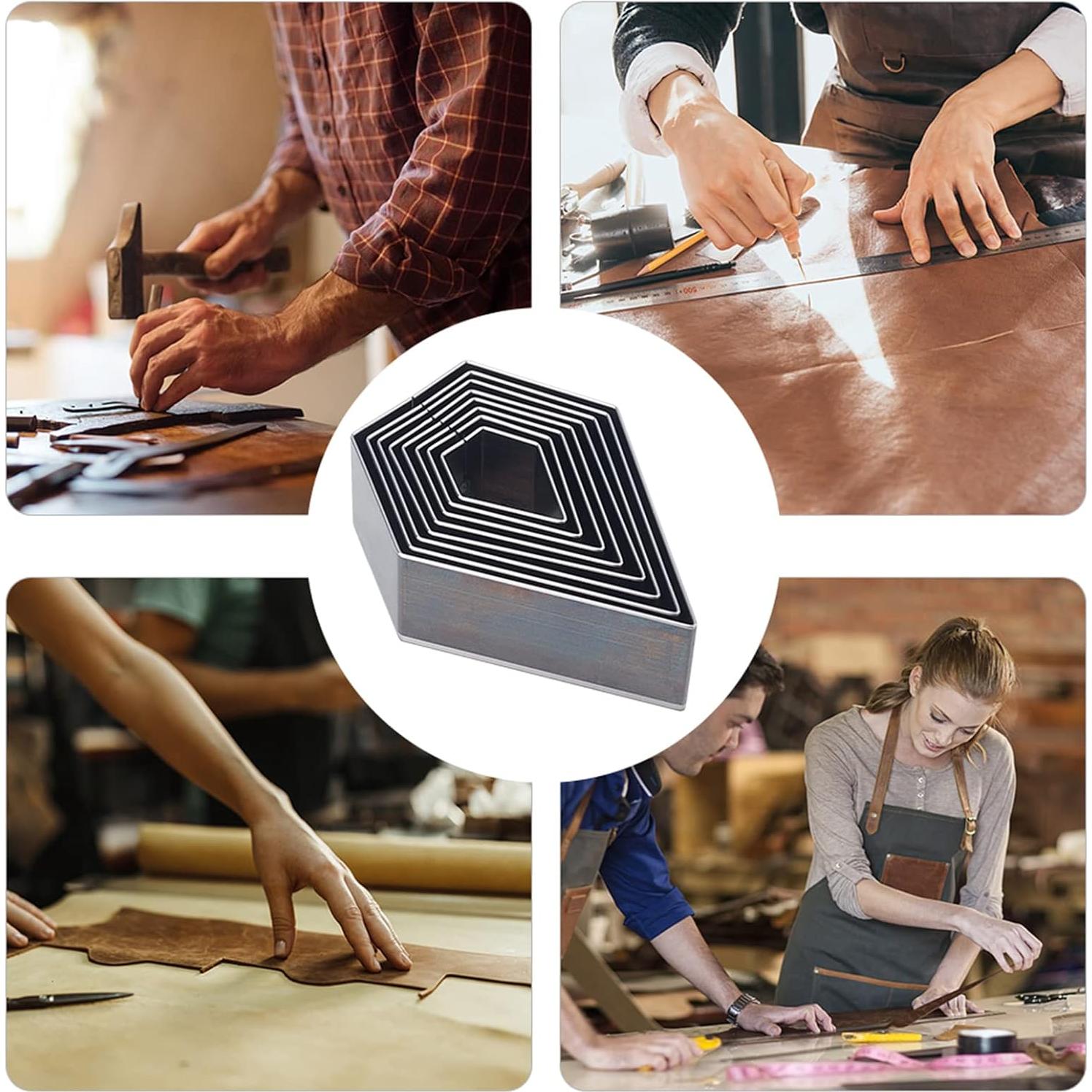 Juego de Troqueles de Corte de Cuero SUPERDANT 8 Piezas Acero